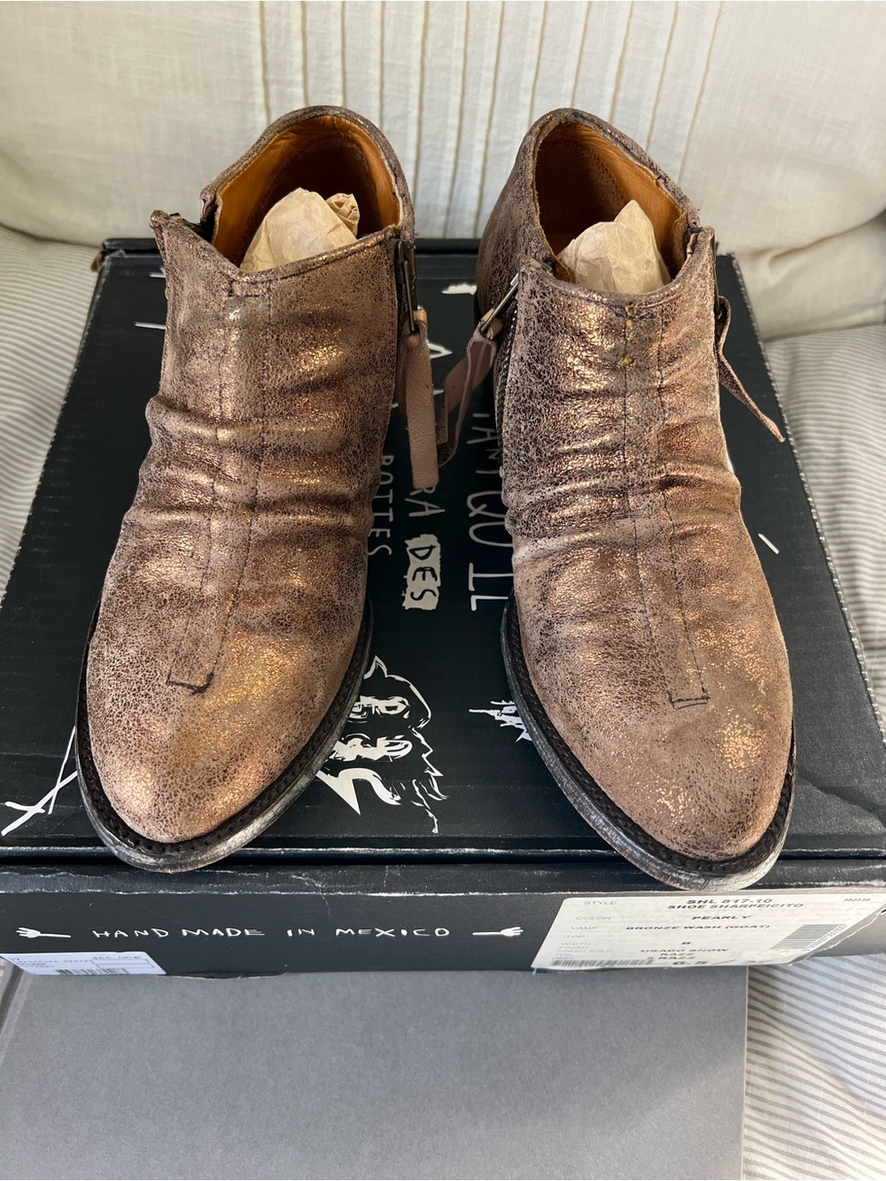 MEXICANA Metallic Brown Ankle Booties